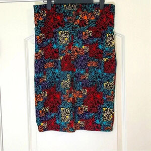 Funky LuLaRoe Multicolored Pencil Skirt - Size M